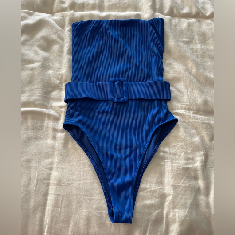 Beach Riot Ribbed One Piece Swimsuit with Belt